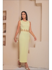 VESTIDO LONGO TRICOT - AMARELO