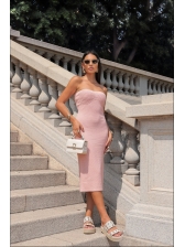 VESTIDO LONGO TRICOT - ROSA