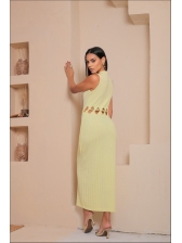 VESTIDO LONGO TRICOT - AMARELO